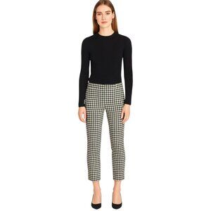 Lewit Size14  Black White Checkered Wool Susan Ankle Pants
